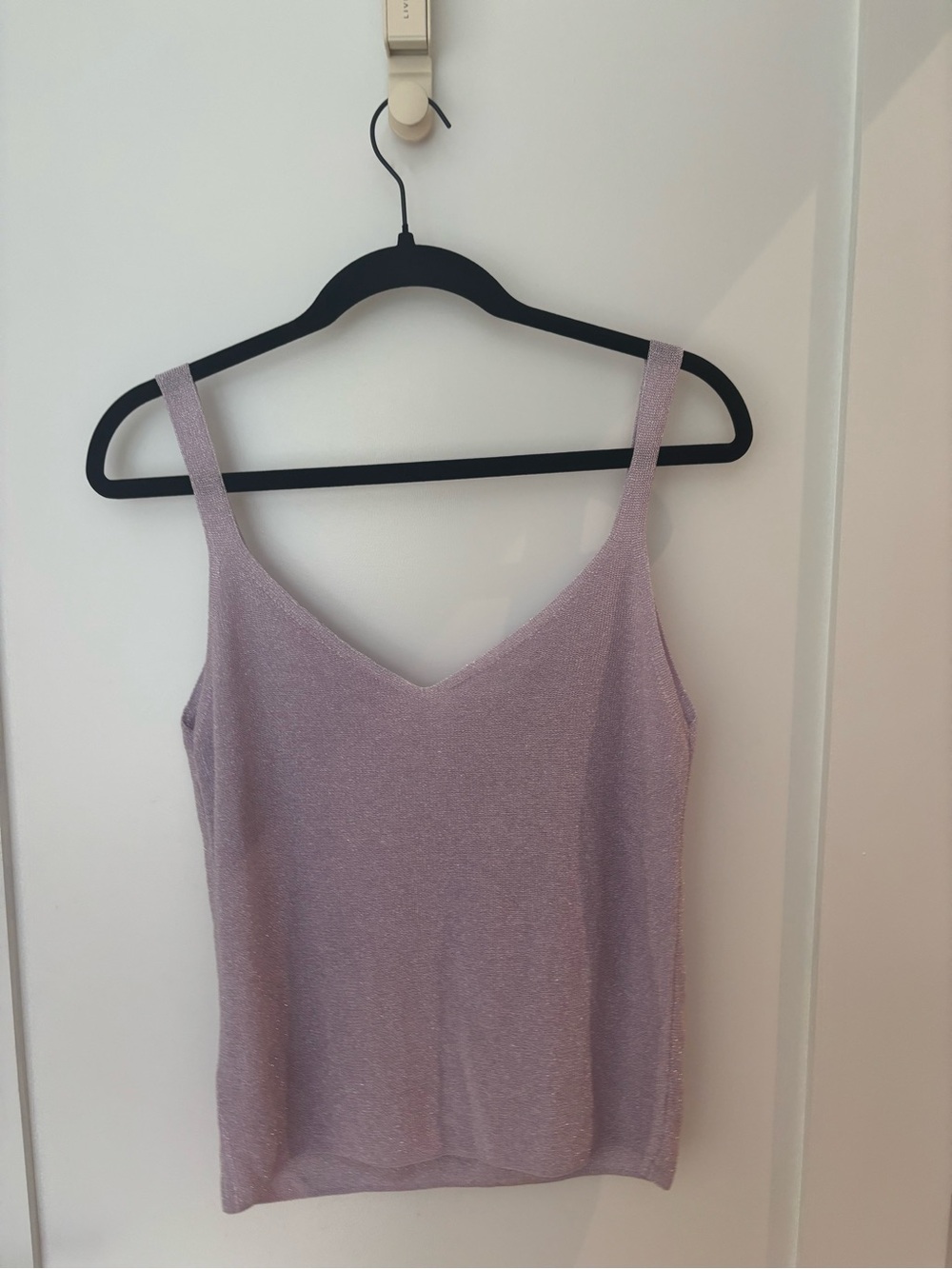 Mango Lilac V-Neck Ribbed Tank Top - Picture 5 of 6
